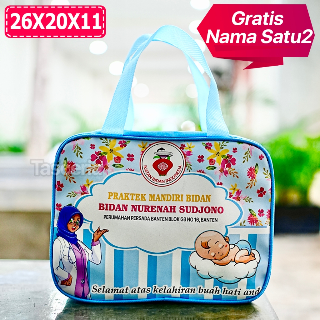 Tas Partus Bidan Custom / Tas Bidan Custom / Tas Partus Bidan Sovenir Min 5pc