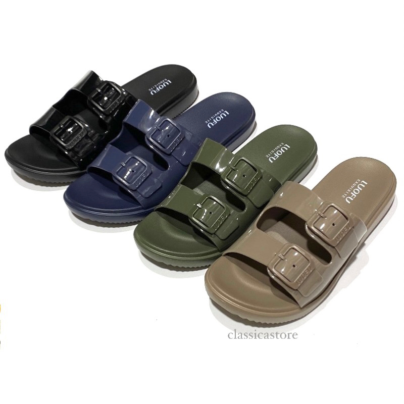LUOFU sandal gesper ban dua sandal luofu wanita (E-7188) bahan karet