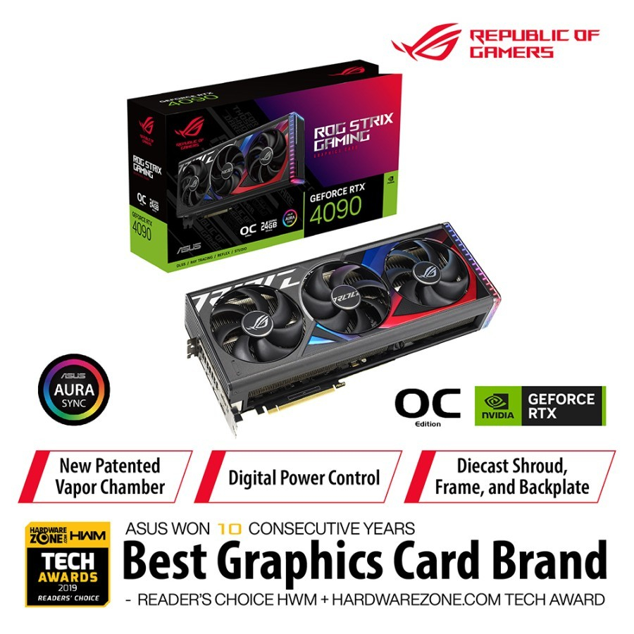 ASUS ROG STRIX RTX 4090 24GB OC GAMING GDDR6X RTX4090 24G VGA NVIDIA GEFORCE