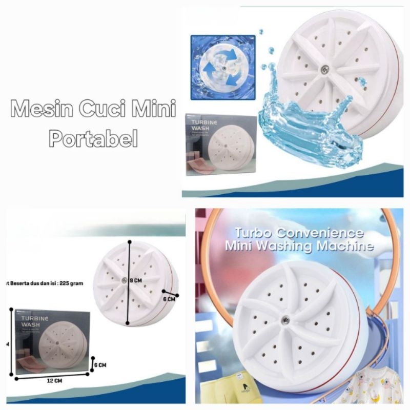 Jual Mesin Cuci Portable Pakaian Turbo Travel Home Ultrasonik