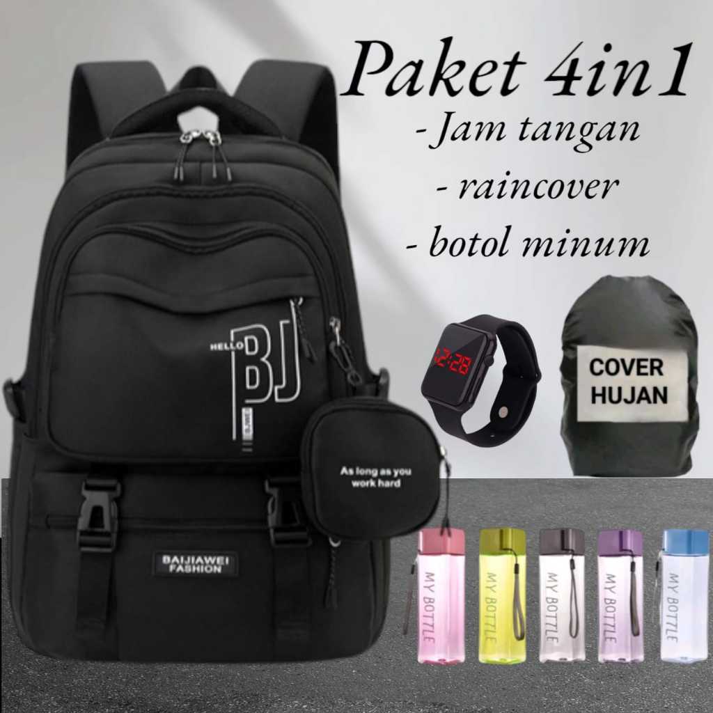 [ Free Botol ]  Tas ransel sekolah anak perempuan sd smp kualitas bagus / Tas cute aesthetic / Backp