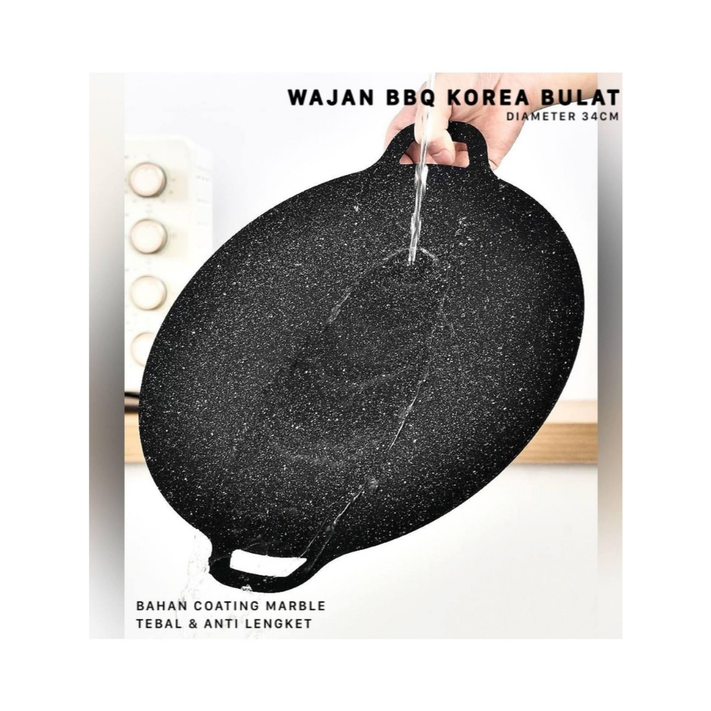 Wajan BBQ Korea Bulat Diameter 34CM
