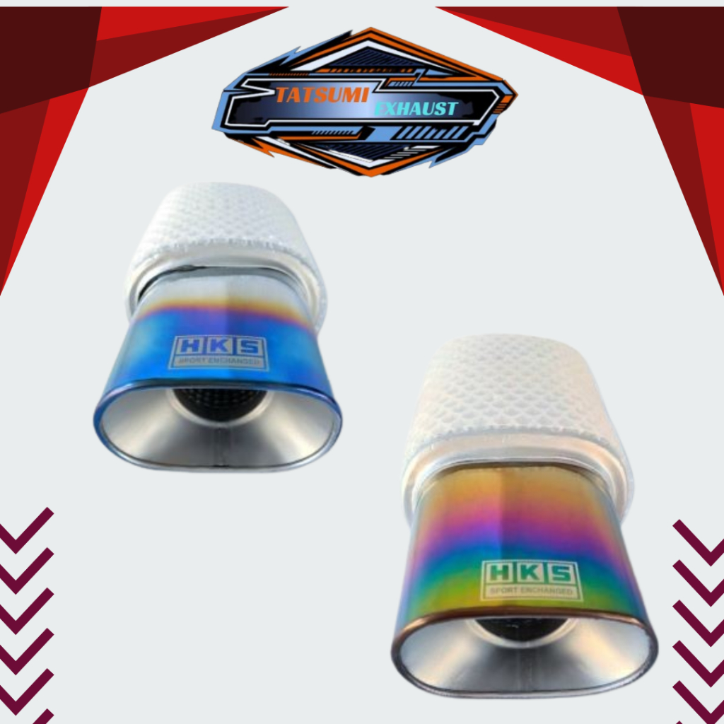 KNALPOT MOBIL RACING HKS KOTAK SUARA BASS ADEM EMPUK UNTUK SEMUA JENIS MOBIL BENSIN