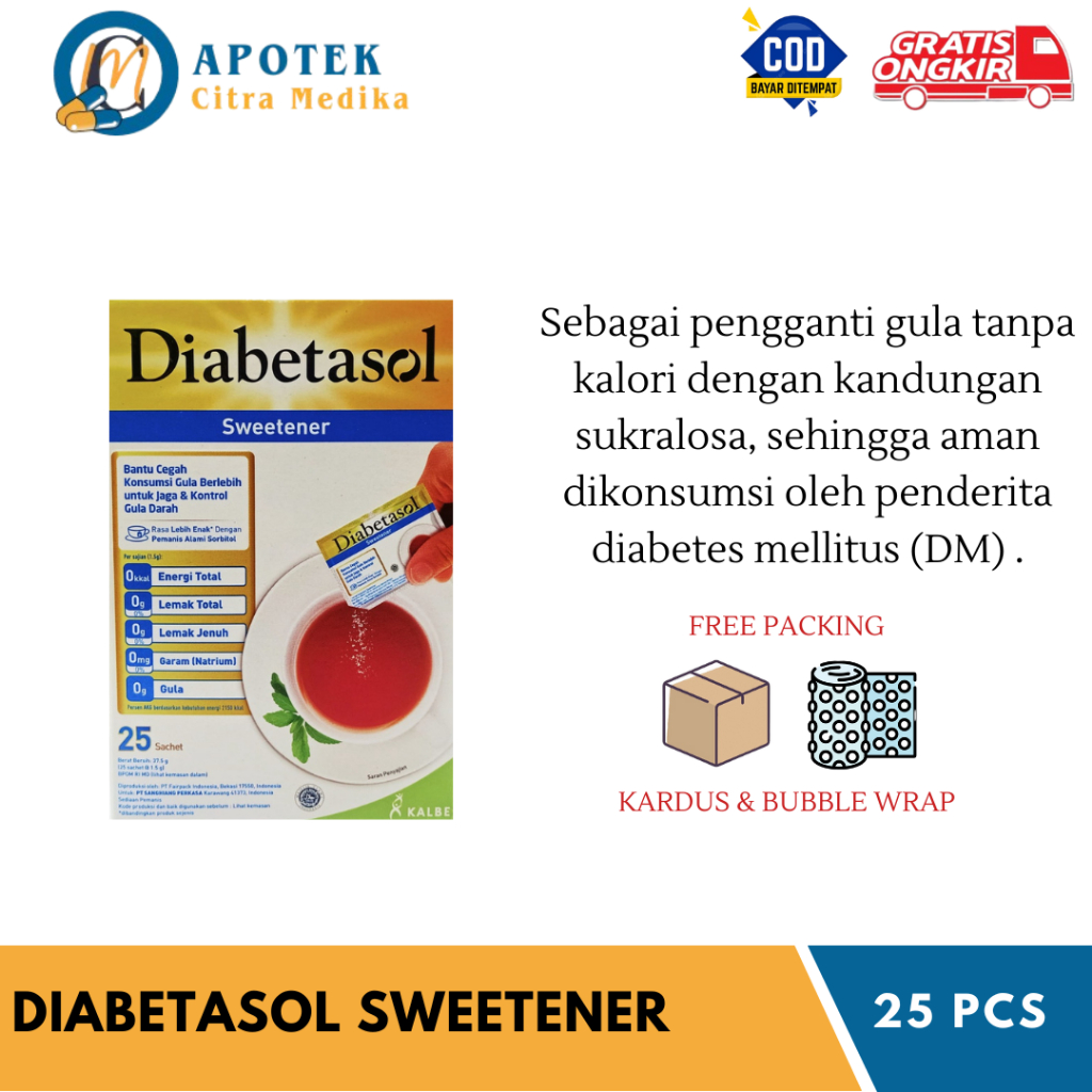 

Diabetasol Sweetener - Gula Pemanis Alami