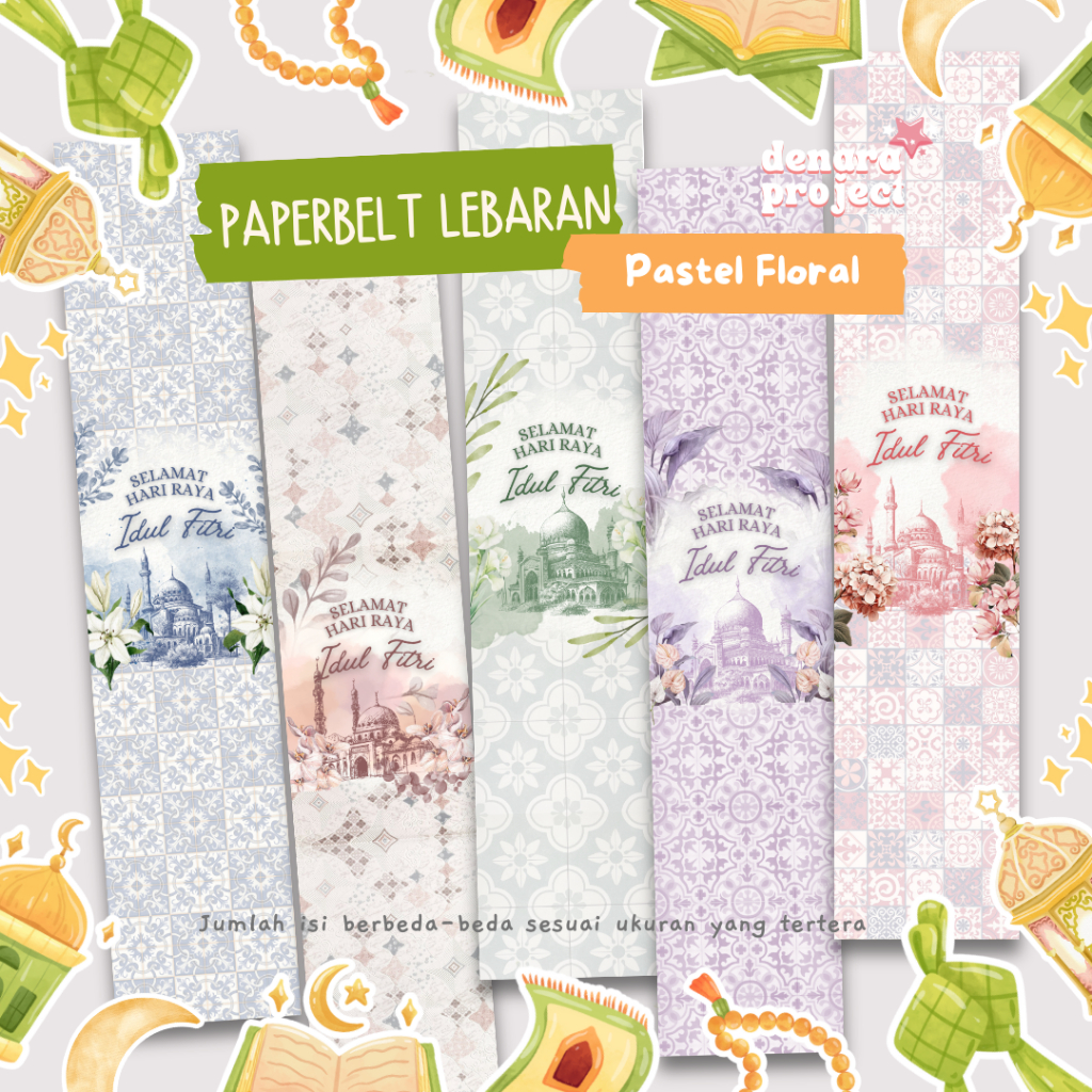 

(12pcs) Paper Belt Hampers Lebaran Idul Fitri Portrait - Hampers Sleeve Ramadhan