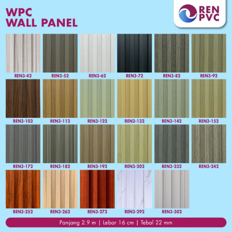 REN PVC - Wall Panel WPC | 3D Wood Panel WPC