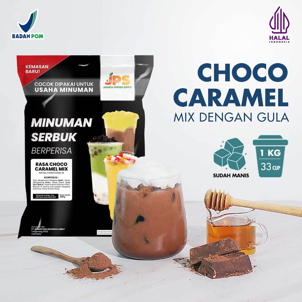 

Powder Drink JPS Bubuk Minuman Rasa Choco Caramel Mix 1Kg