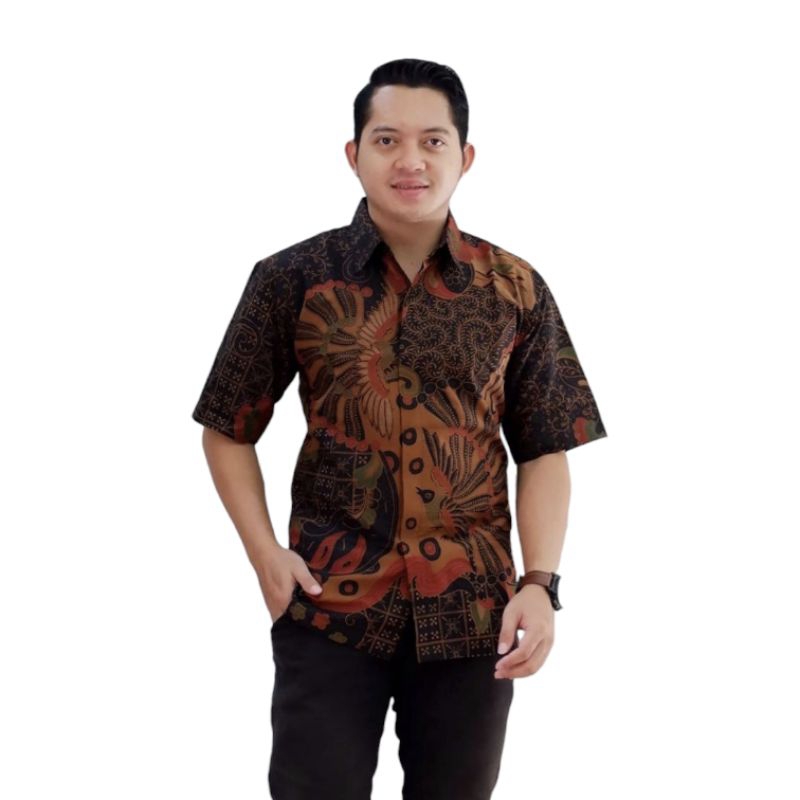 Wijaya Kusuma KEMEJA Batik PRIA Batik Lengan PENDEK BAJU BATIK Modern Premium Baju Atasan Batik Cowo