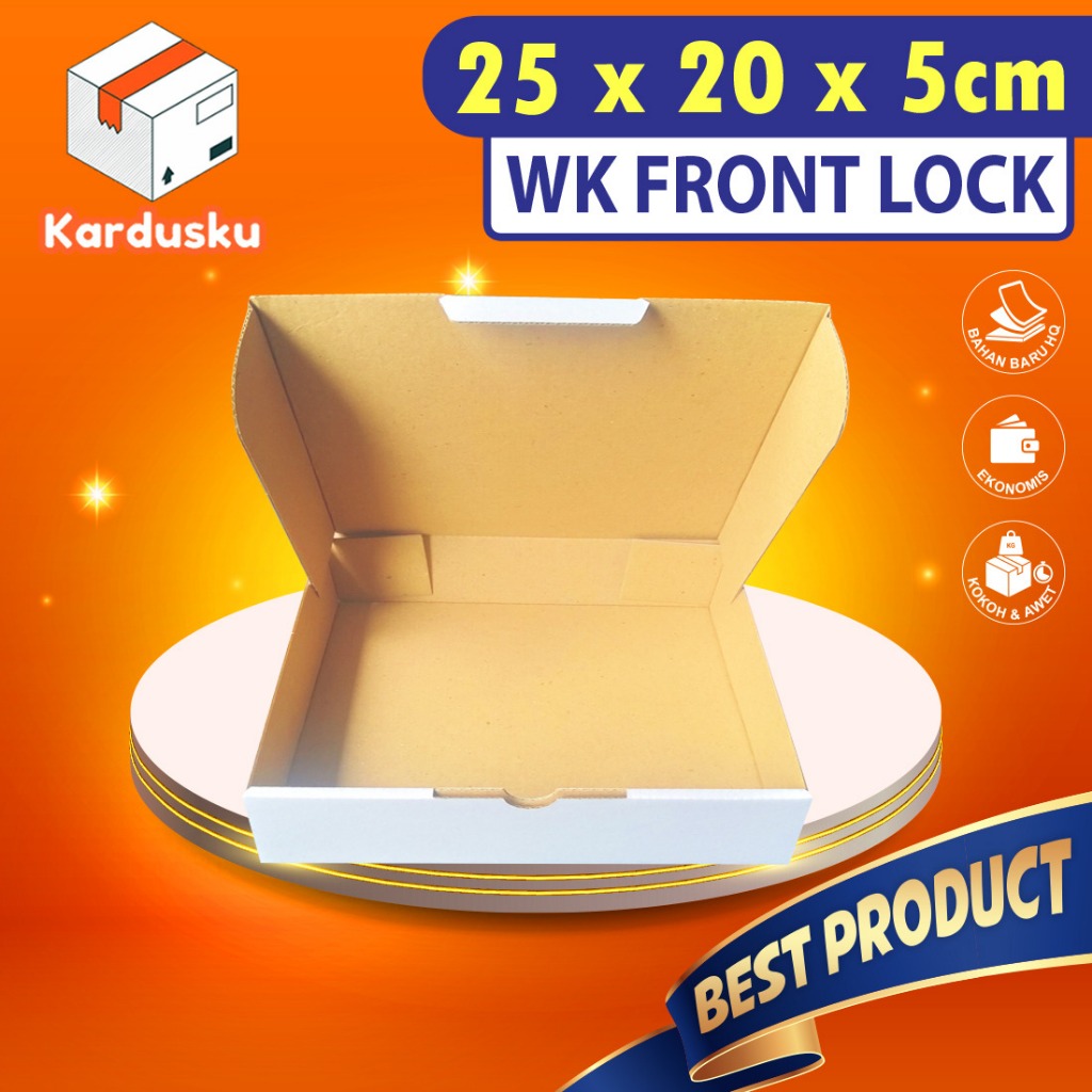 

Kardus 25x20x5cm PUTIH (ECER) Die Cut Box Kotak Packing Aksesoris