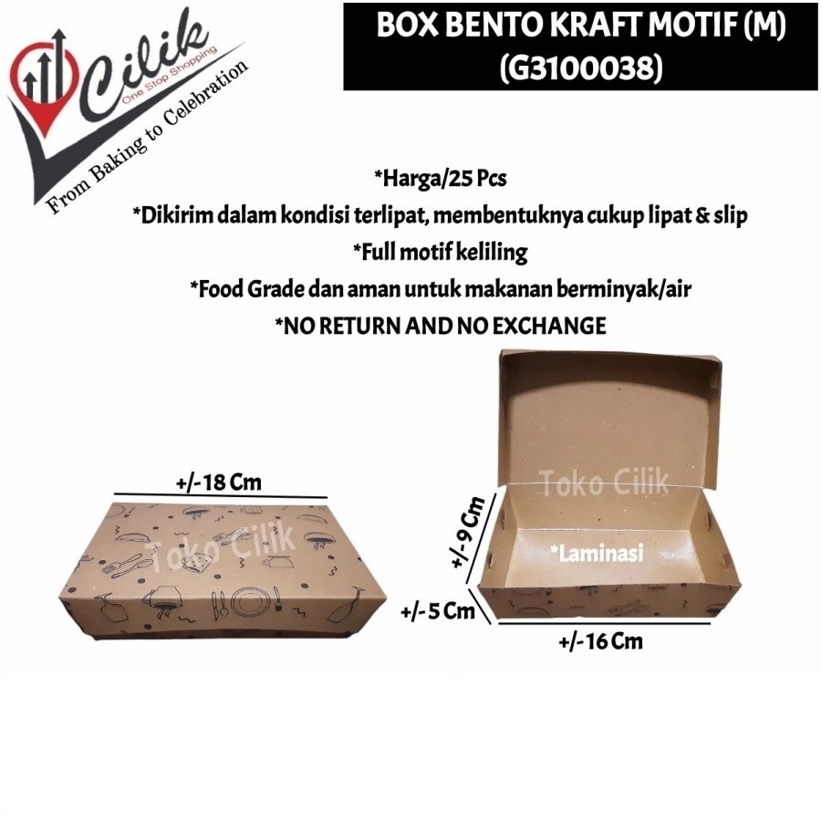 box+bento+motif+kraft+sedang+medium+large+besar+wadah+kemasan+nasi+mie+pesta+bento