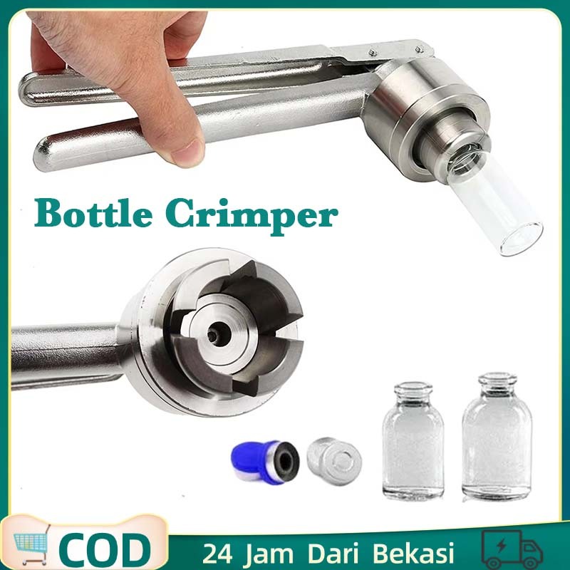 15mm  Alat Pres Tutup Botol Manual Stainless Steel Alat Crimper Vial Stainless Steel Vial Crimper Ha