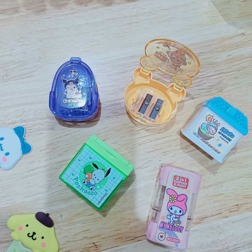 

Rautan Pensil Karakter Sanrio 2 LUBANG / SERUTAN RAUTAN OROTAN SANRIO / Alat tulis sekolah