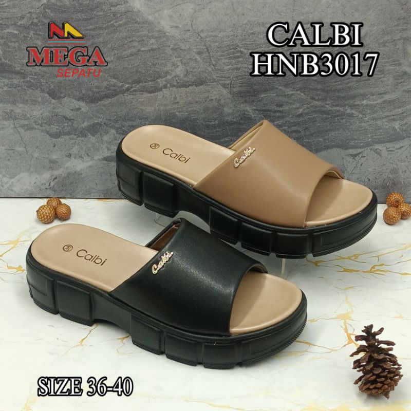 SANDAL WANITA MODEL TERBARU TINGGI HAK 5CM MEREK CALBI HNB3017