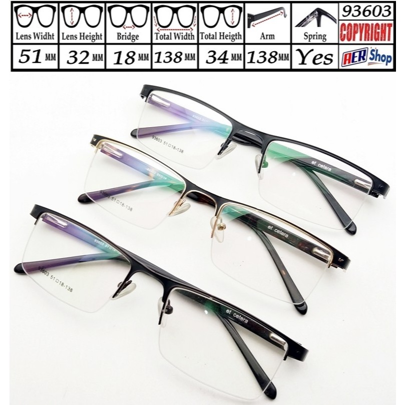 kacamata frameless minus ET CETERA PARIS frame kacamata unisex