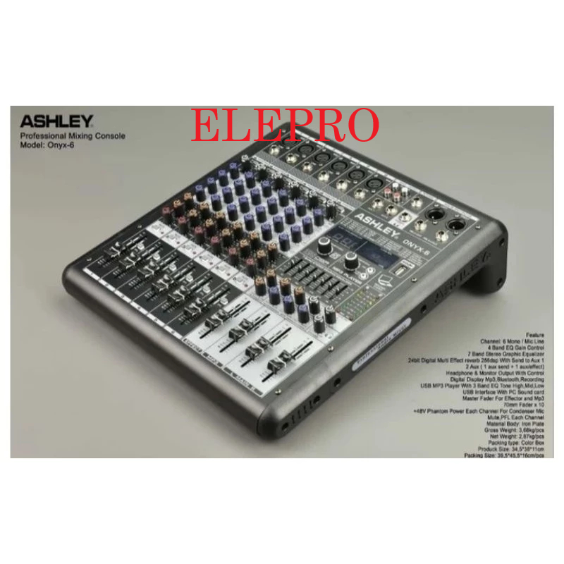 mixer ashley onyx 6 onyx6 original 6channel