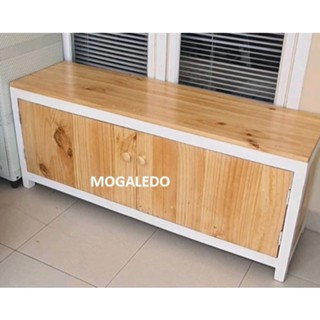 LEMARI RAK SEPATU BAHAN KAYU JATI BELANDA 3 PINTU, NON SLIDING