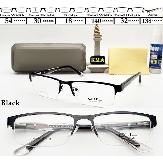 kacamata half frame minus OWL frame kacamata minus super unisex 3