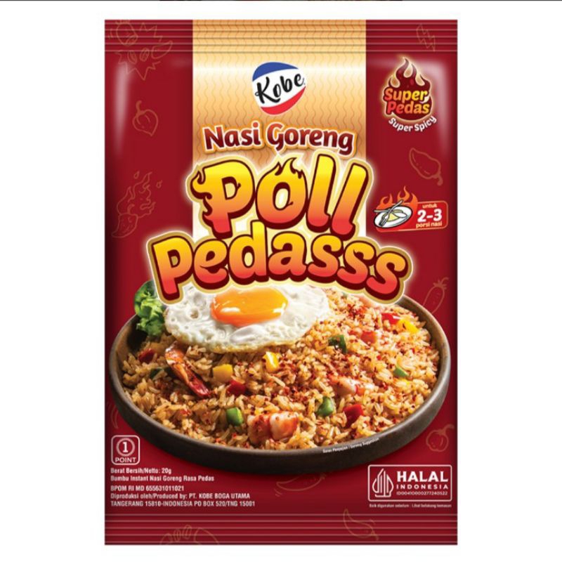 

Kobe Bumbu Nasi Goreng Super Pedas 20 g