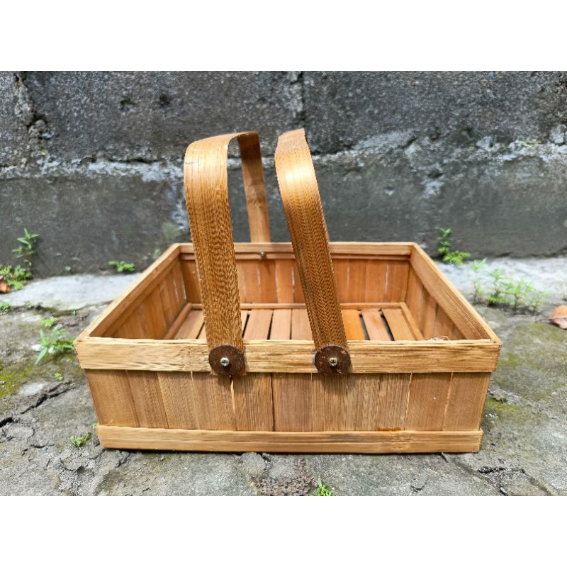 

Kranjang Bambu Bilah | Kotak Bambu Wilah | 30x30cm