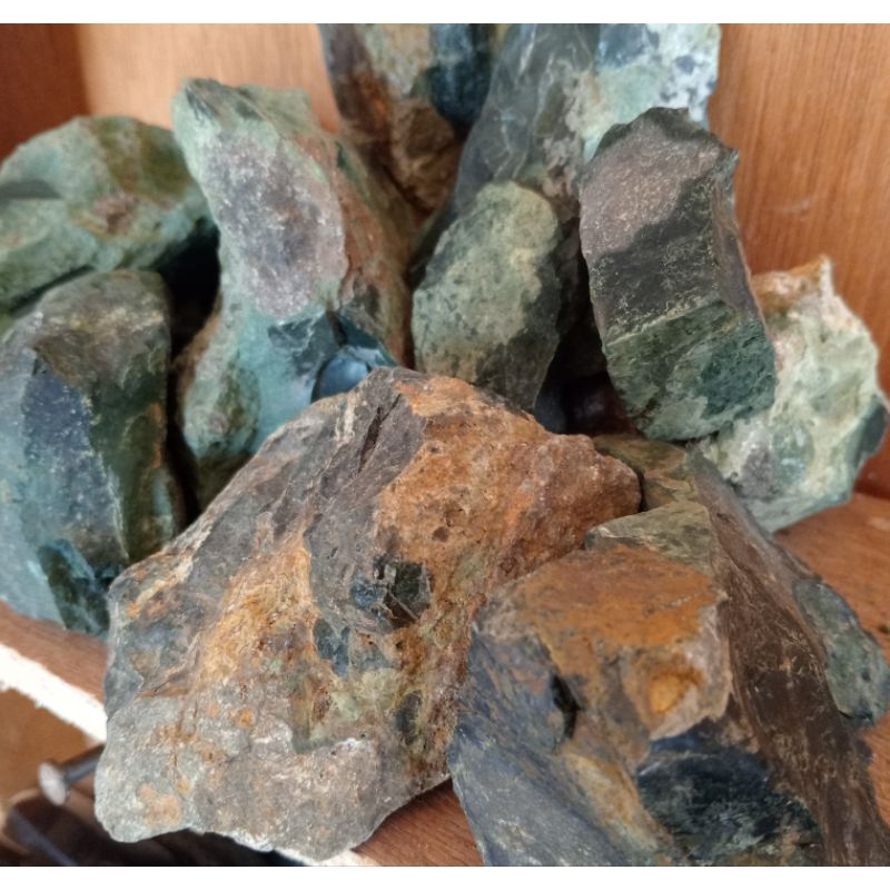 1kg bahan bongkahan ijo botol garut