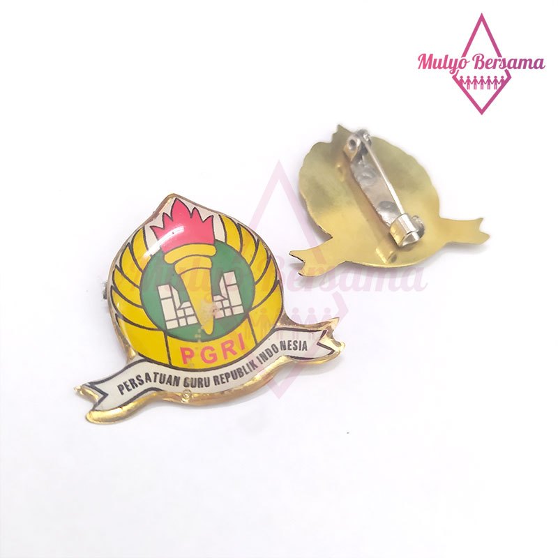 Lencana PGRI Lapis Fiber Pin Bros Logo PGRI - Mulyo Bersama