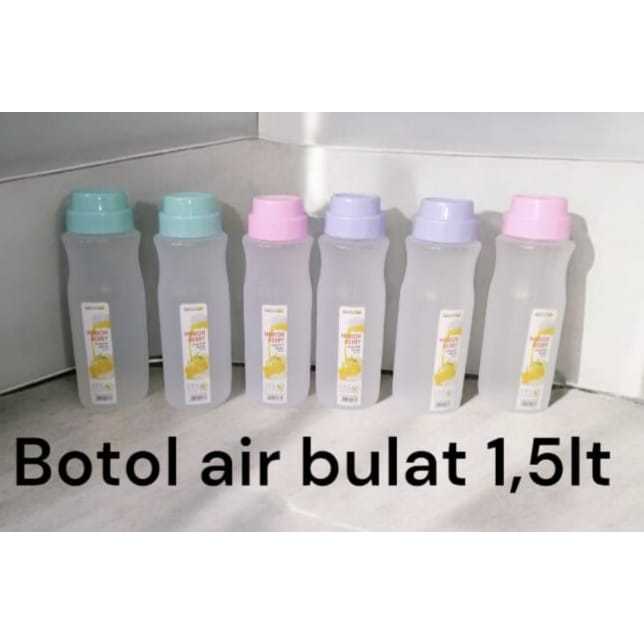 Botol air / Cool Pot bulat / segi 1,5 liter / Lemony / Plastik