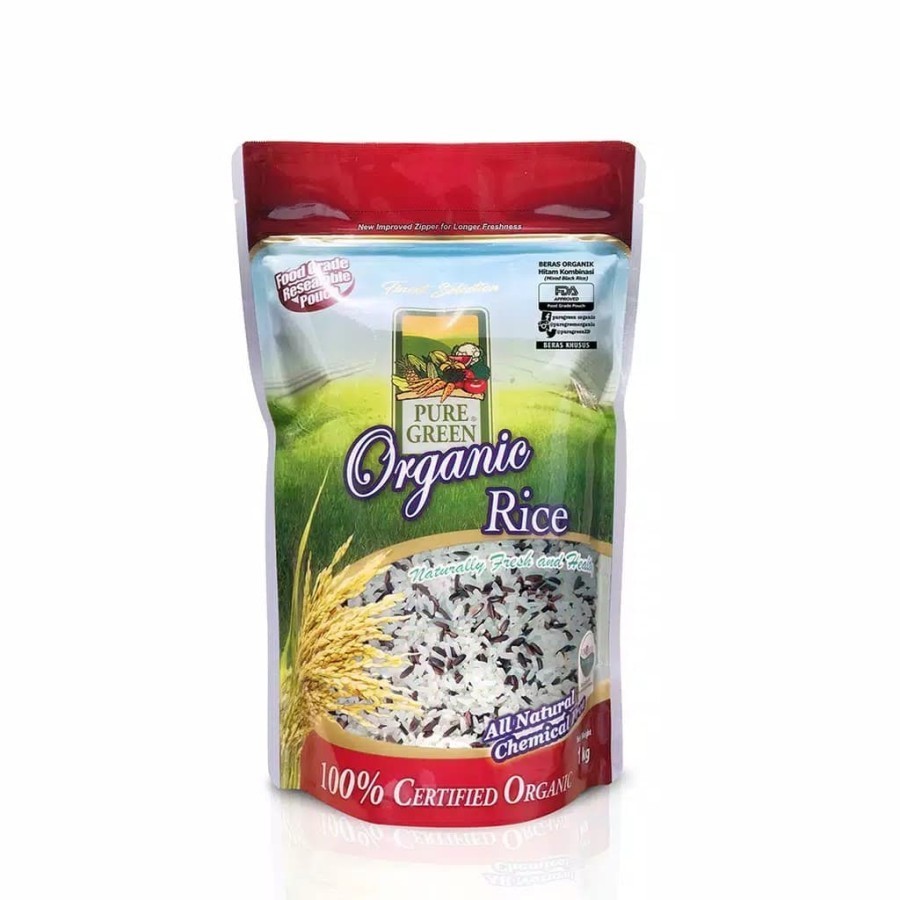 

PAKET 2 - PureGreen Organic Rice Beras Organik Hitam Kombinasi 1 kg x 2 pc