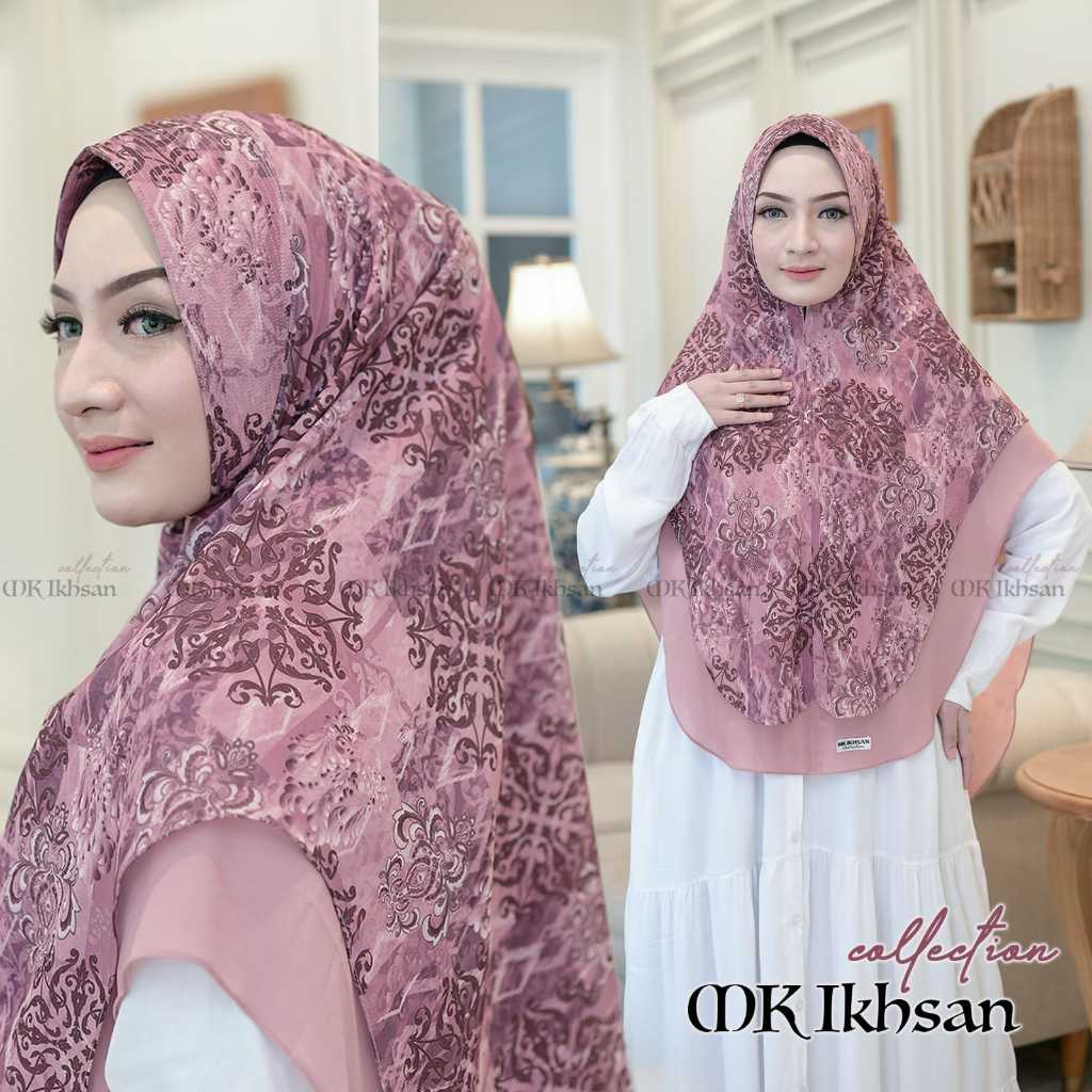 Rania hijab khimar motif bunga ceruty babydoll premium, khimar syar'i motif bunga kekinian
