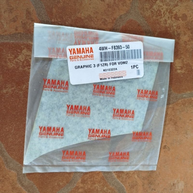 Stiker Striping Graphic sayap dalam F1ZR FIZR Orange 2002 Original 4WH-F8393-50