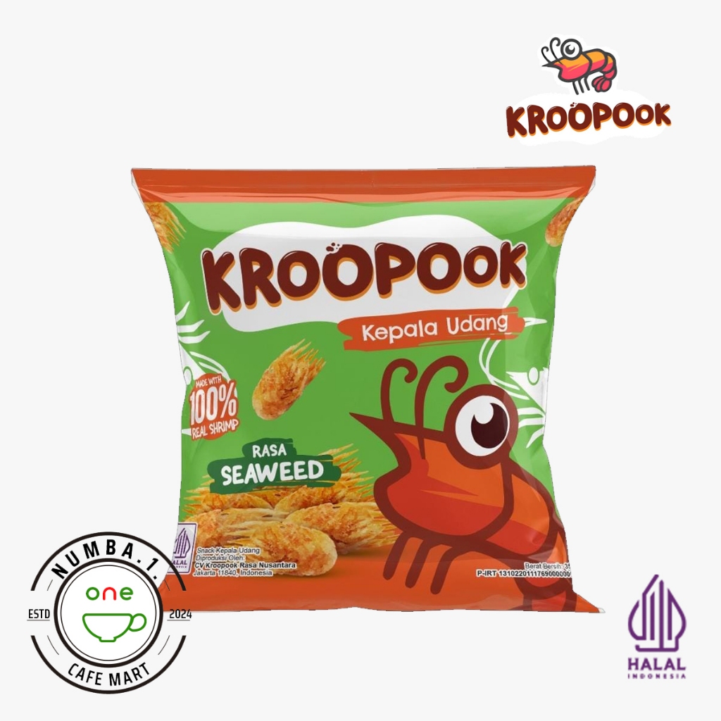

Kroopook Kepala Udang Snack Rasa Seaweed (100% Real Shrimp)