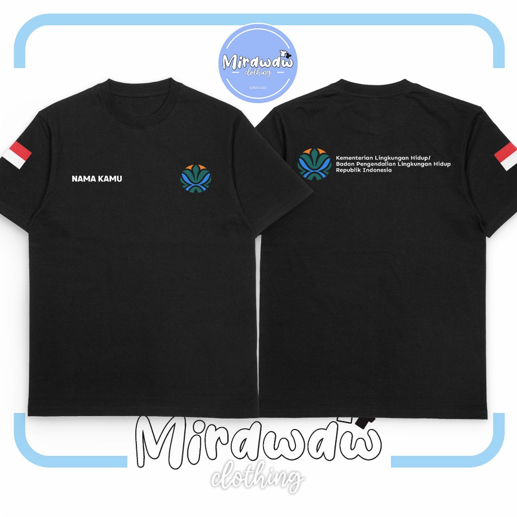 Kaos Logo Kementerian Lingkungan Hidup , Badan Pengendalian Lingkungan Hidup Republik Indonesia Grat