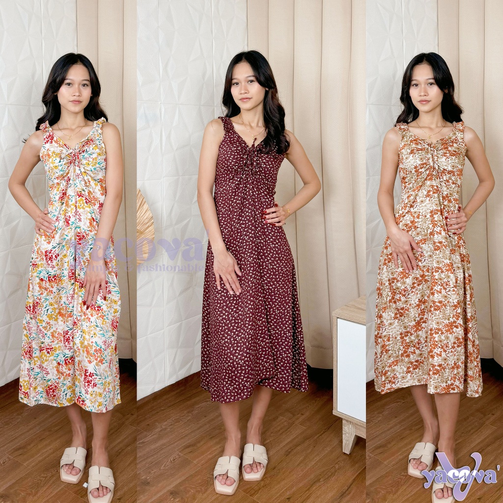 YACOVA DASTER ESTRELA KAIN RAYON TWIL PREMIUM MOTIF POLOS HOMEWEAR DASTER MURAH BUSUI/BUMIL FRIENDLY