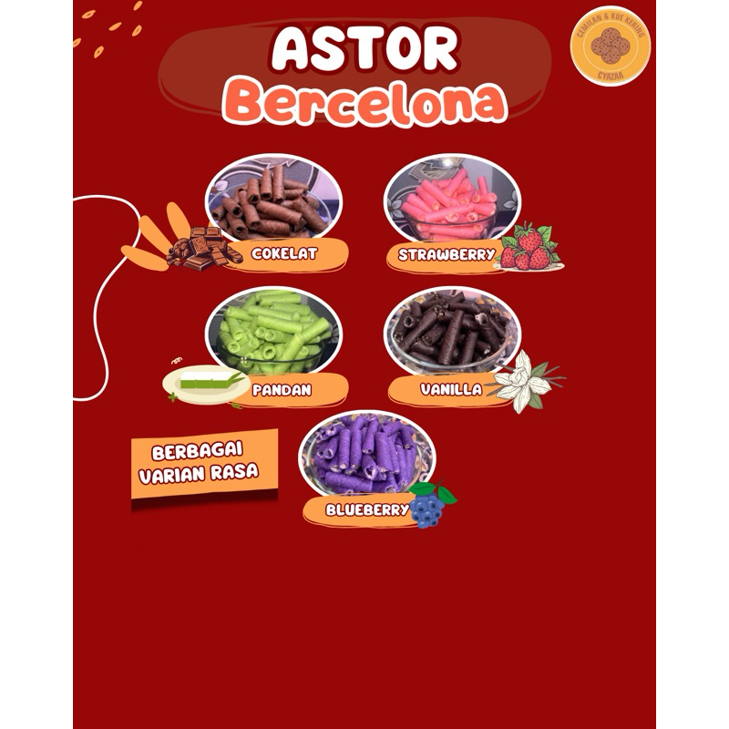 

Astor Bercelona/ 250 gram/ 150 gram/ Varian rasaa