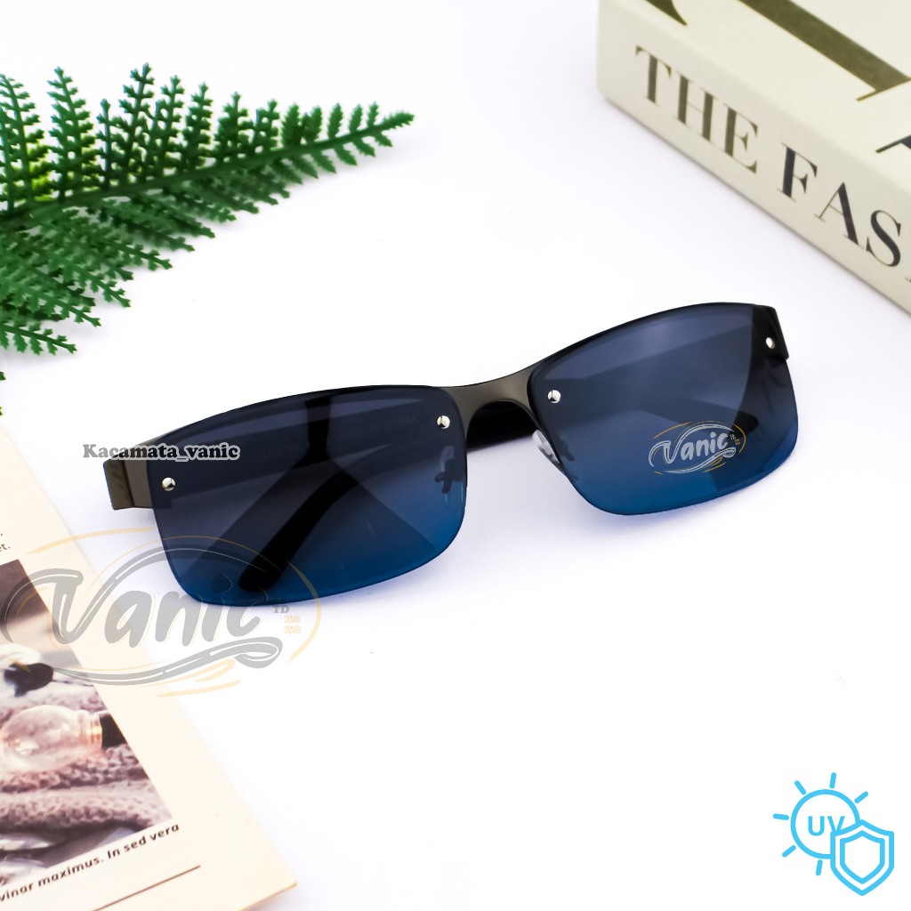 Kacamata Fashion Pria Wanita Lensa Gradient Frameless