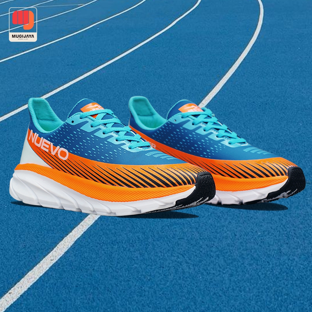 Sepatu Lari Pria Nuevo Dexter Biru Orens Soft Outsole Ringan