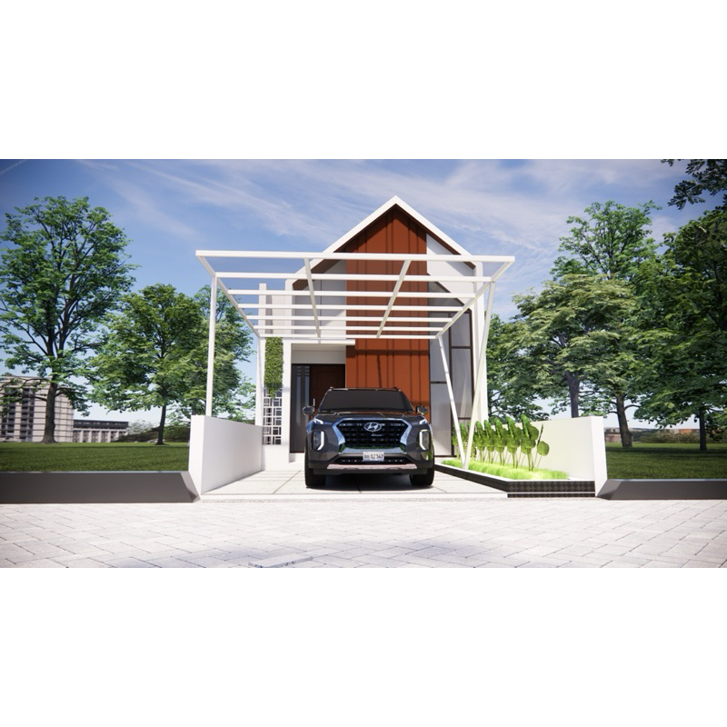 Desain rumah lengkap (DED + Eksterior + Interior + RAB)