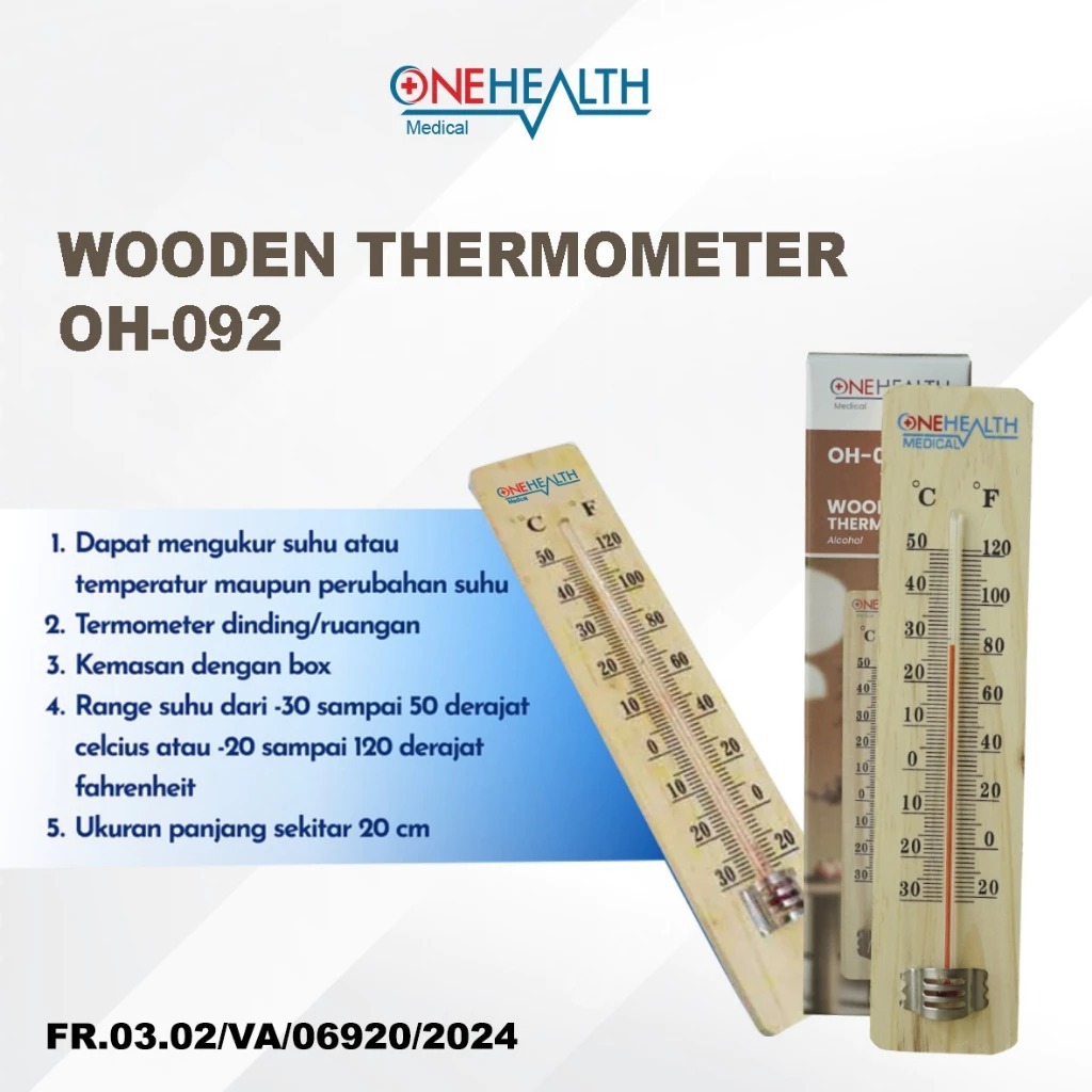 Thermometer Ruangan - thermometer kayu MURAH