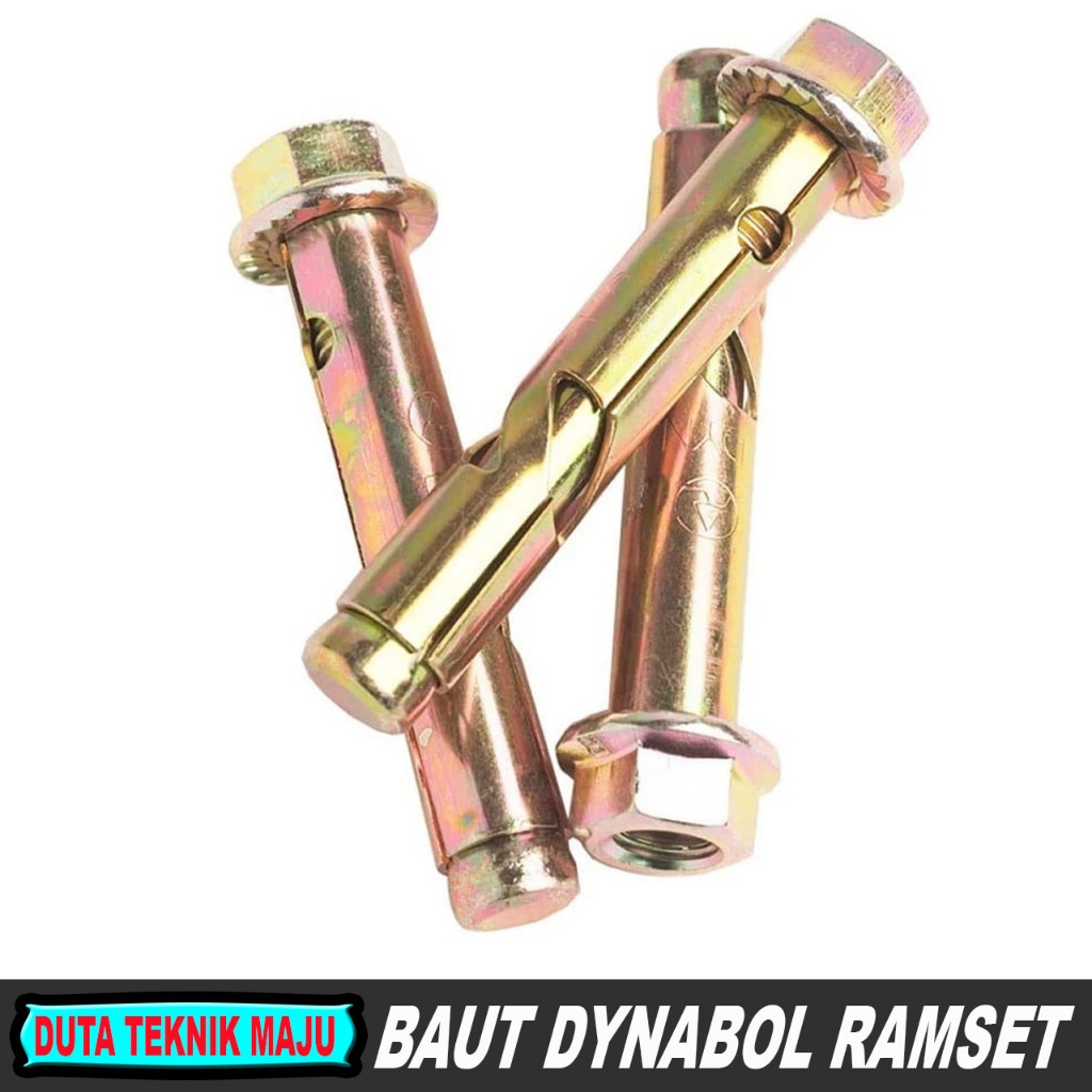 Baut Ramset Dynabolt 10 x 100 mm / Baut Tembok Beton Tanam Dinabolt Bracket Set M10 x 100 mm
