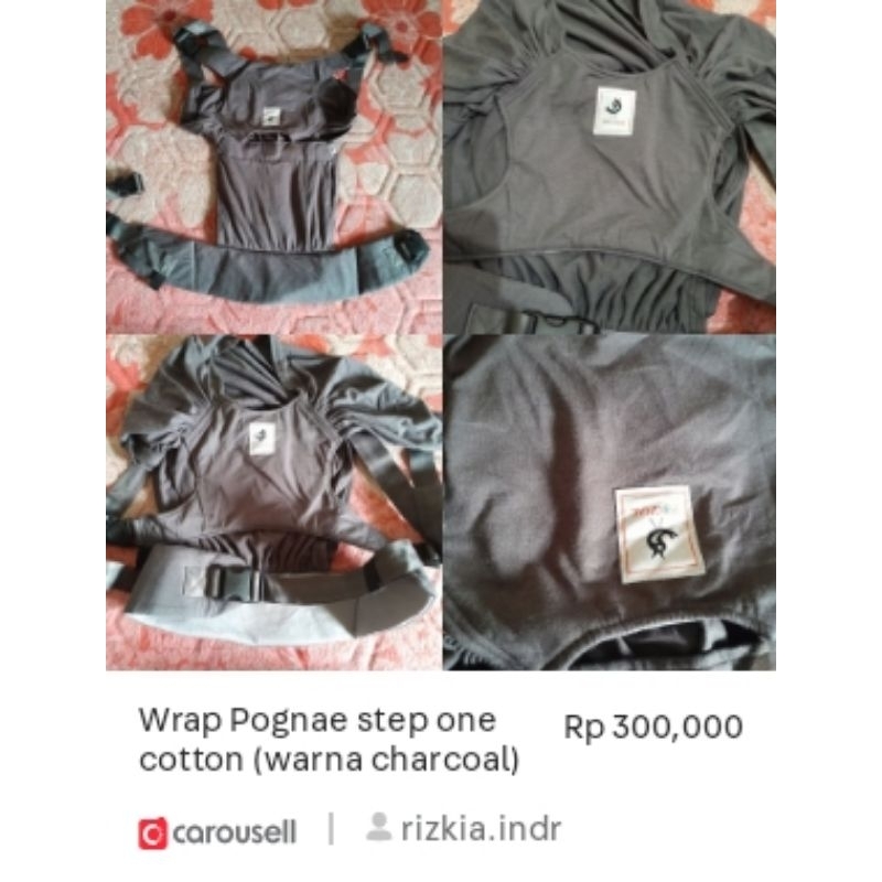 Wrap pognae step one cotton warna charcoal