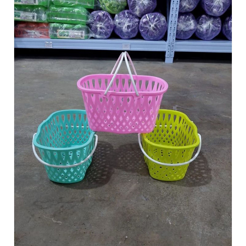 Keranjang Alat Mandi / Tempat Alat Mandi /Keranjang Serbaguna / Tas Ultah Sabun Mandi Segi Bulat