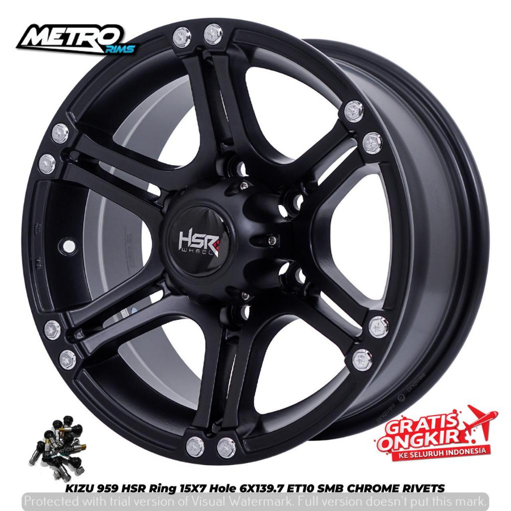 VELG KIZU HSR R15X7 H6X139,7 ET10 SMB pelek alto mobil hiace comuter starada panther touring ring 15