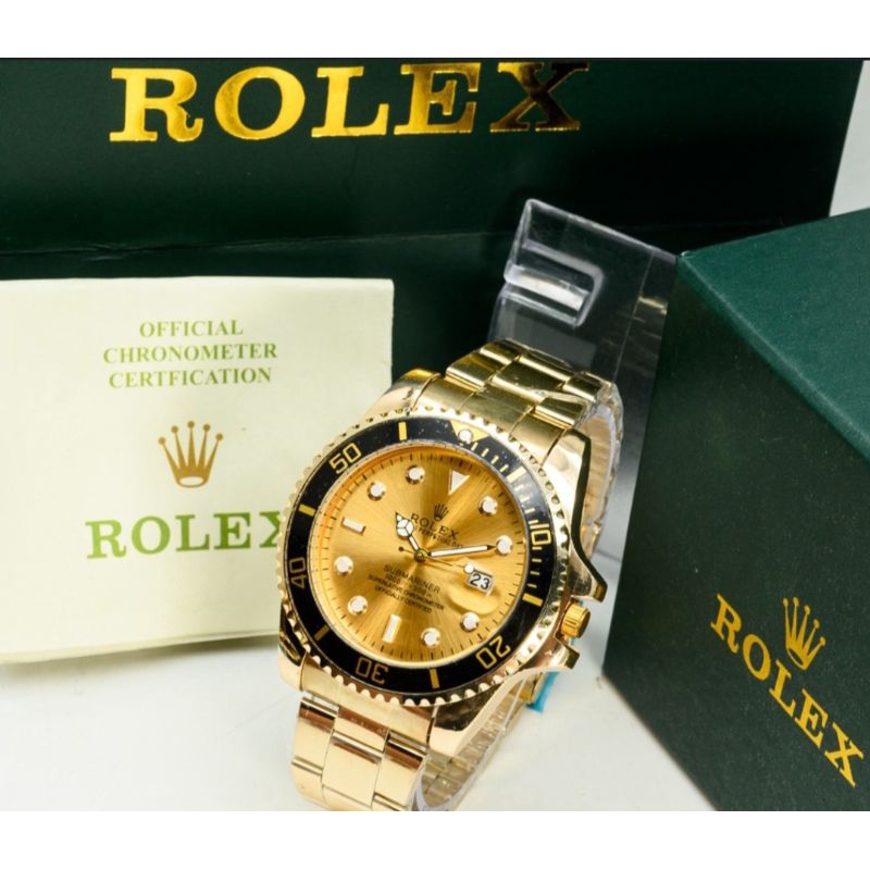 Rolex Jam Tangan Pria Emas gold