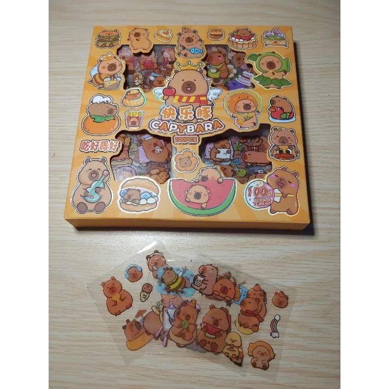 

Stiker Capybara, Stiker Lucu untuk scrapbook atau jurnaling