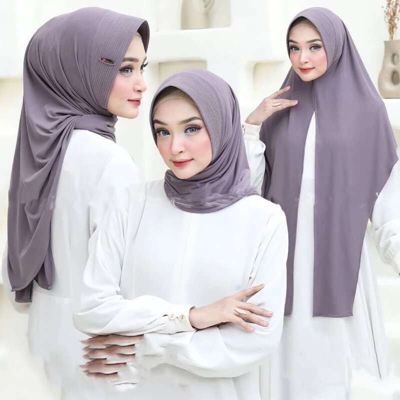Pasmina Pet Instan | Hijab Pet Instan Oval Jersey | kerudung Instan Jersey Akrilik