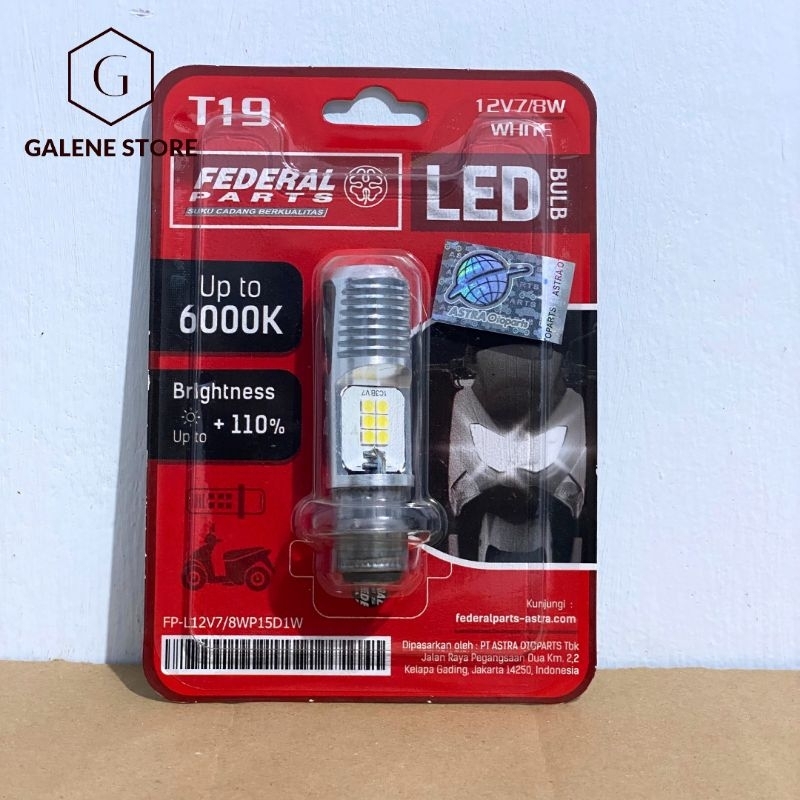 FEDERAL LAMPU LED DEPAN T19 12V7/8W WHITE