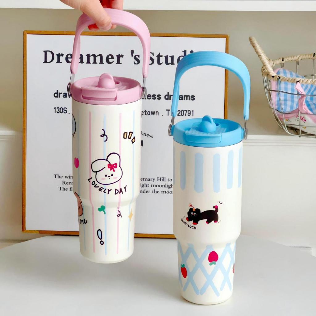 SUNWAY - Tumbler Stainless Handle Happy Animal 900ml SUS316 / Tumbler Stainless SUS316 / Tumbler