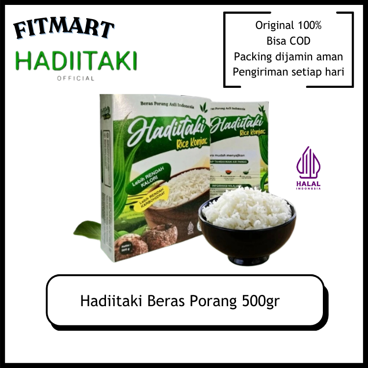 

Hadiitaki 500 gr Beras Porang Instan/Praktis