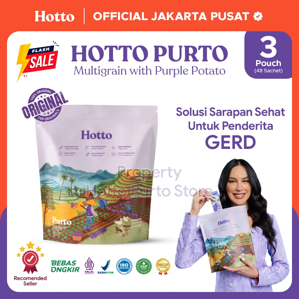 

Flash Sale!! Hotto Purto Official Shop | Hotto Minuman Diet, Oatmeal, Sereal - 3 Pouch (48 Sachet)