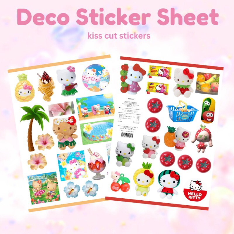 

CUTE DECO STICKER SHEET / KAWAII DECO STICKER FOR JOURNALING SCRAPBOOK