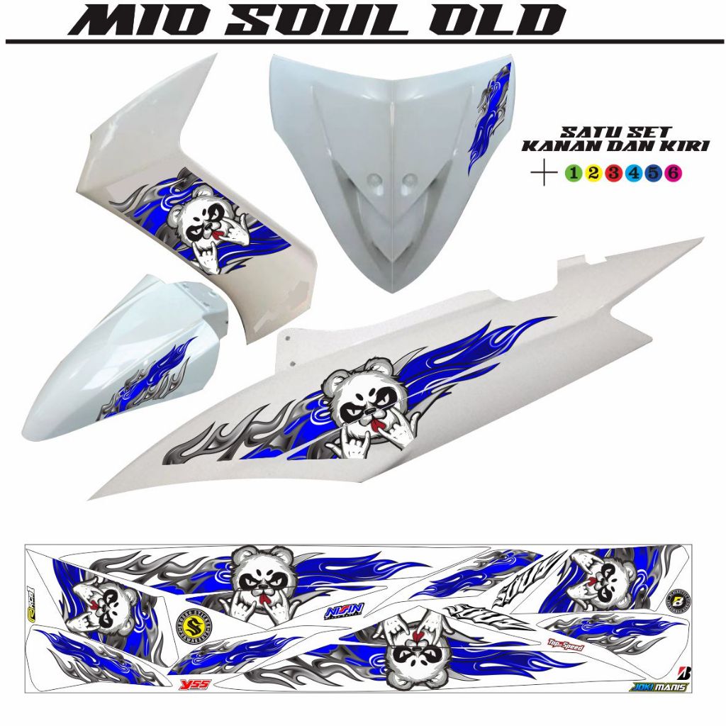 STIKER MIO SOUL OLD /MOTOR MIO SOUL/ STRIPING KEREN